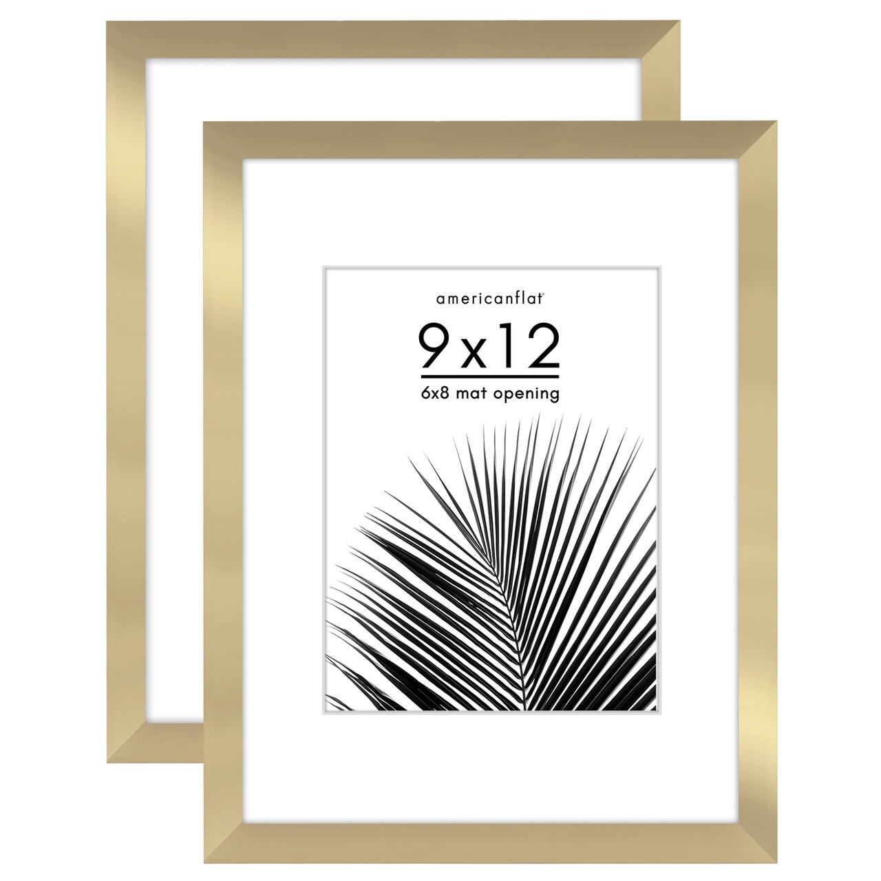 Americanflat 2 Pack of Picture Frames with Mat - Plexiglass Cover